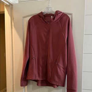 Fabletics Maroon Hooded Jacket